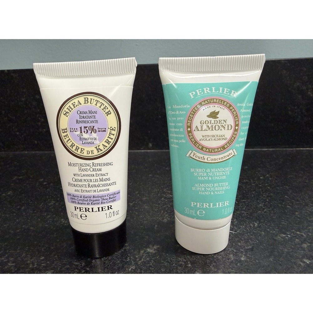 Perlier Hand Cream Gift Set 9 Pc 1 oz Shea Butter Honey Almond NEW Sealed - Picture 4 of 9